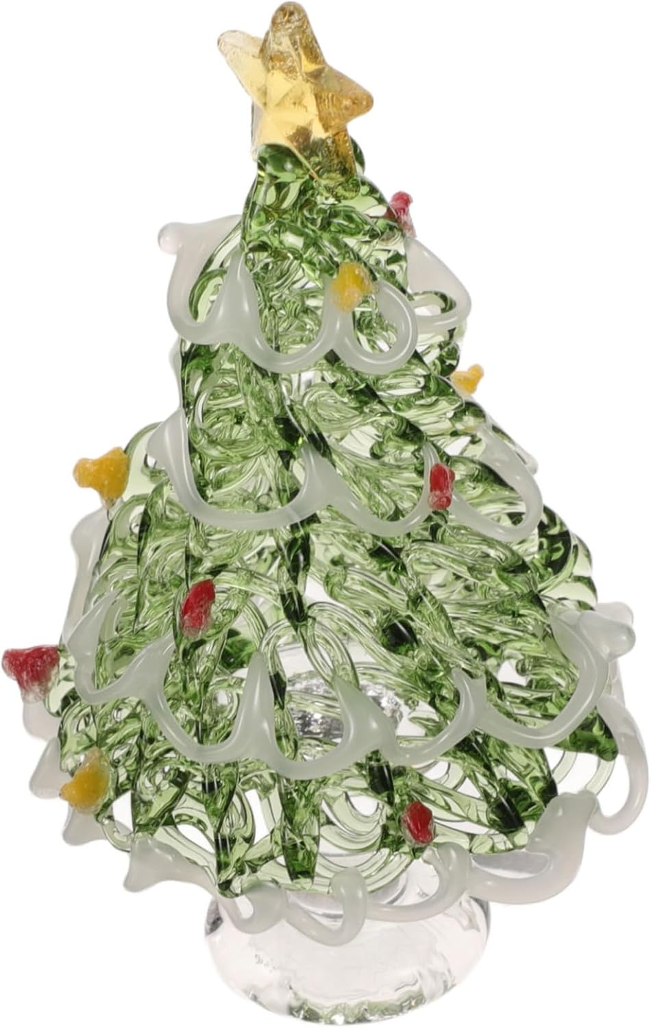 Crystal Glass Christmas Tree Ornament Small Holiday Table Decoration for Festive Celebrations Elegant Pine Tree Centerpiece for Dining and Desk Decor image number 3