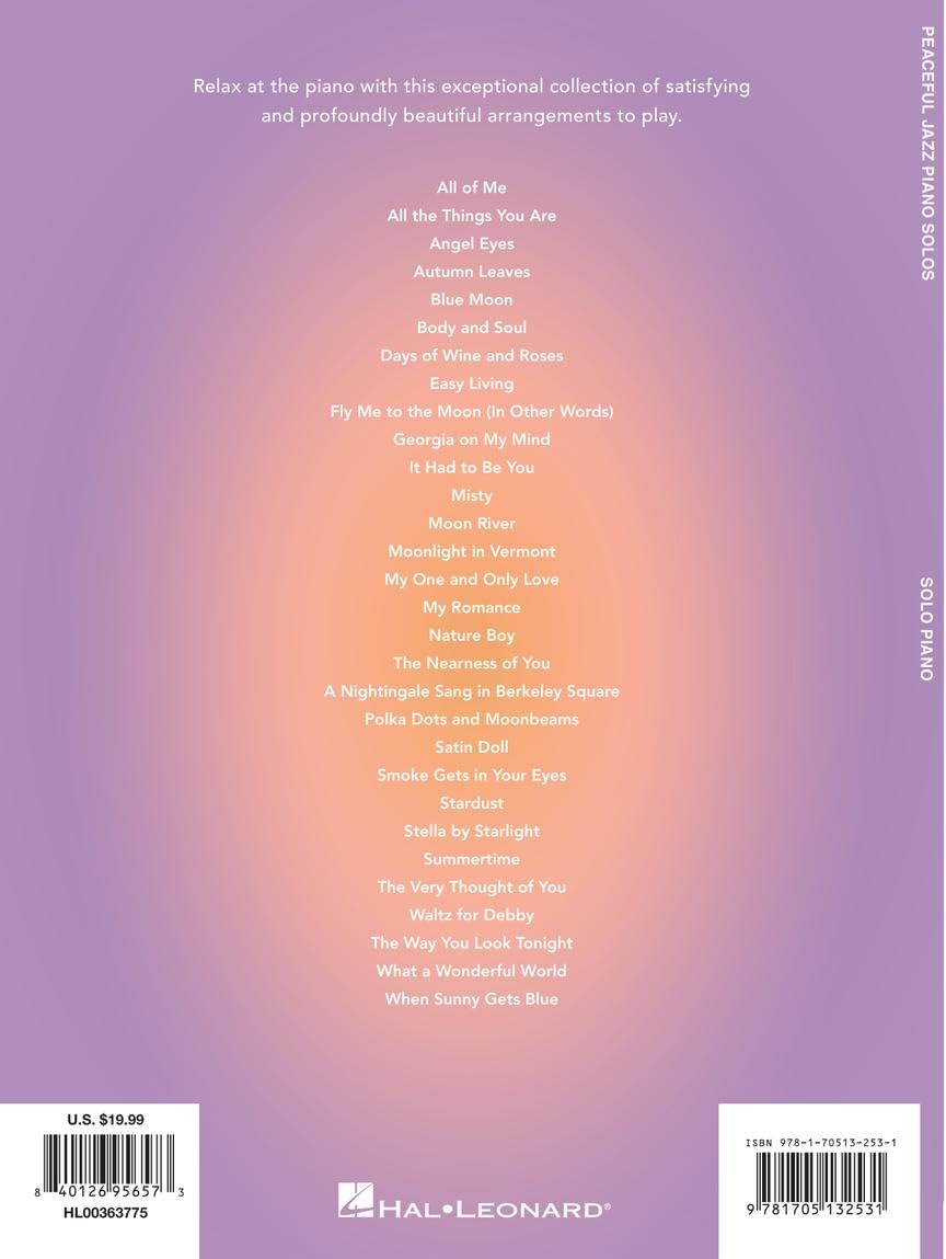 Peaceful Jazz Piano Solos: a Collection of 30 Pieces