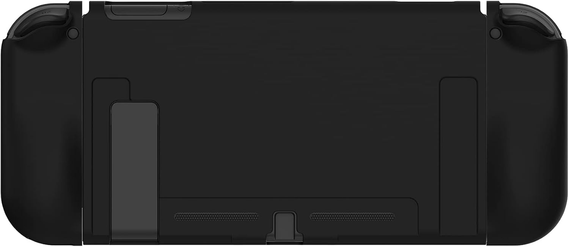 Playvital Black Protective Case for Nintendo Switch, Soft TPU Slim Case Cover for Nintendo Switch Console with Colorful ABXY Direction Button Caps image number 4