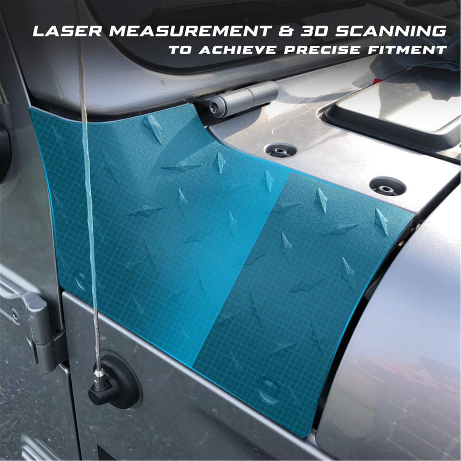 KIWI MASTER Cowl Body Armor Outer Cowl Covers JL Corner Guards for 2018 2019 Jeep Wrangler JL Gladiator Sahara Sport Rubicon, JL Exterior Accessories Parts, Black image number 6