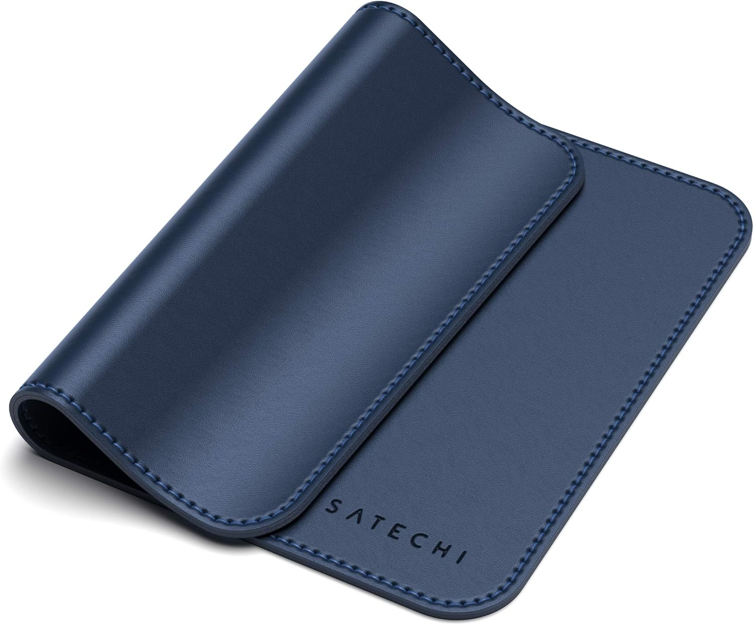Satechi Eco-Leather Mouse Pad, 9.8" X 7.5" Ergonomic Mousepad, Waterproof Desk Mat for Computer, Laptop, Desk Accessories for Office and Home, Workspace, Gaming - Blue - Black image number 2