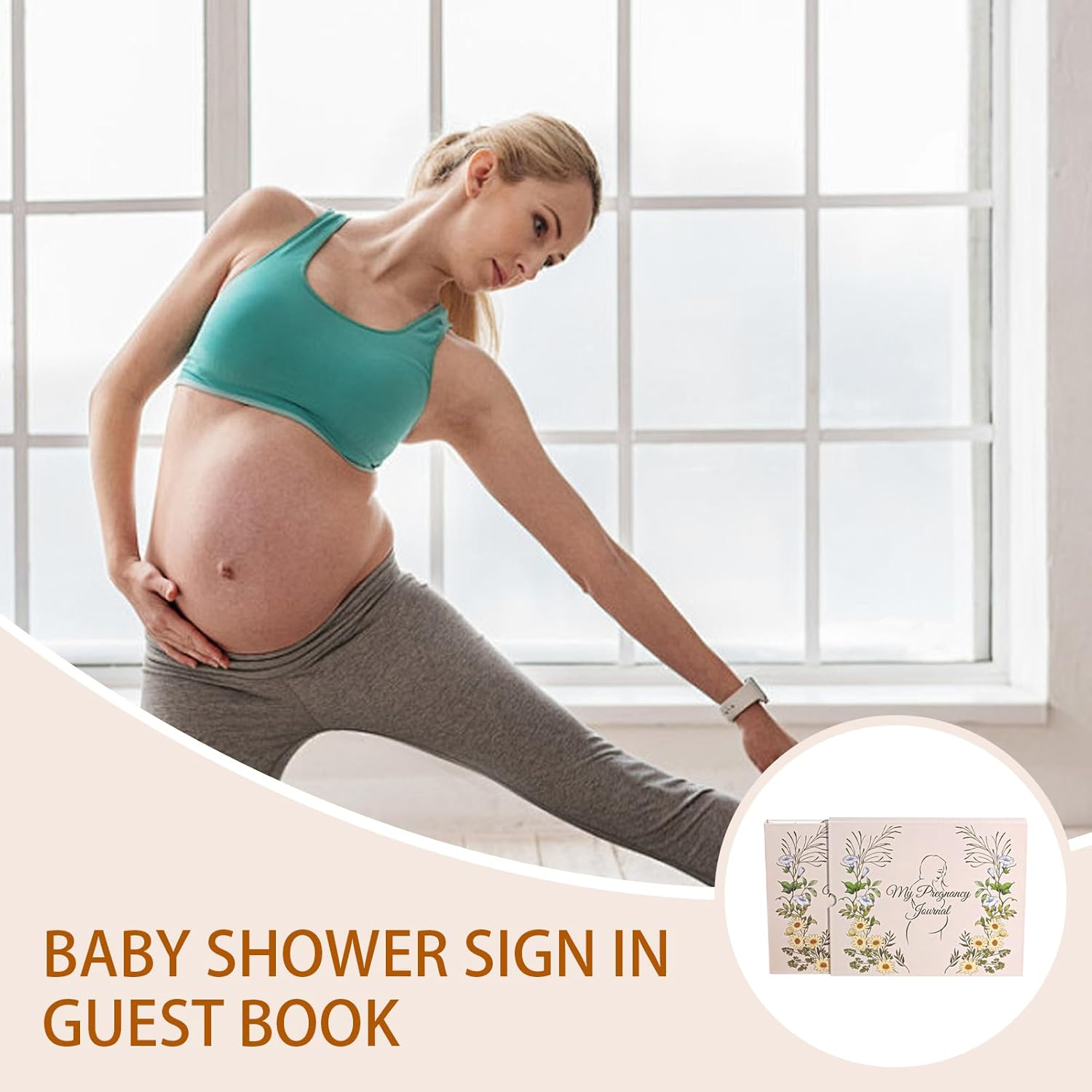 Pregnancy Memory Book, Pregnancy Planner Tracker Baby Memory Book, Hard Cover Diary Expecting Keepsake Milestone Announcements for Birthday Mother Women image number 5