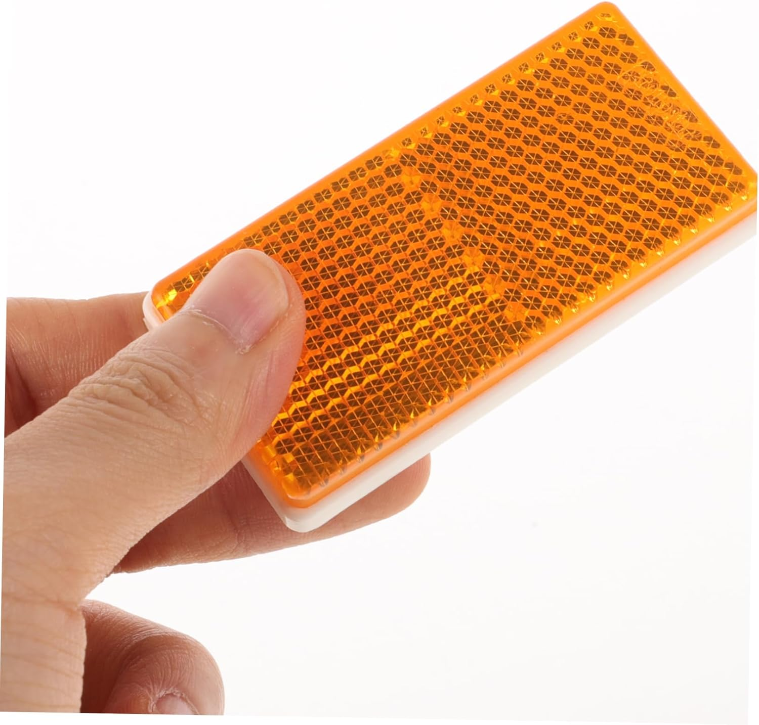 Vehicle Reflector Sticker Adhesive Yellow Trailer Reflectors Rectangular Reflective Tape for Trucks and Trailers Safety Exterior Automotive Accessories image number 2