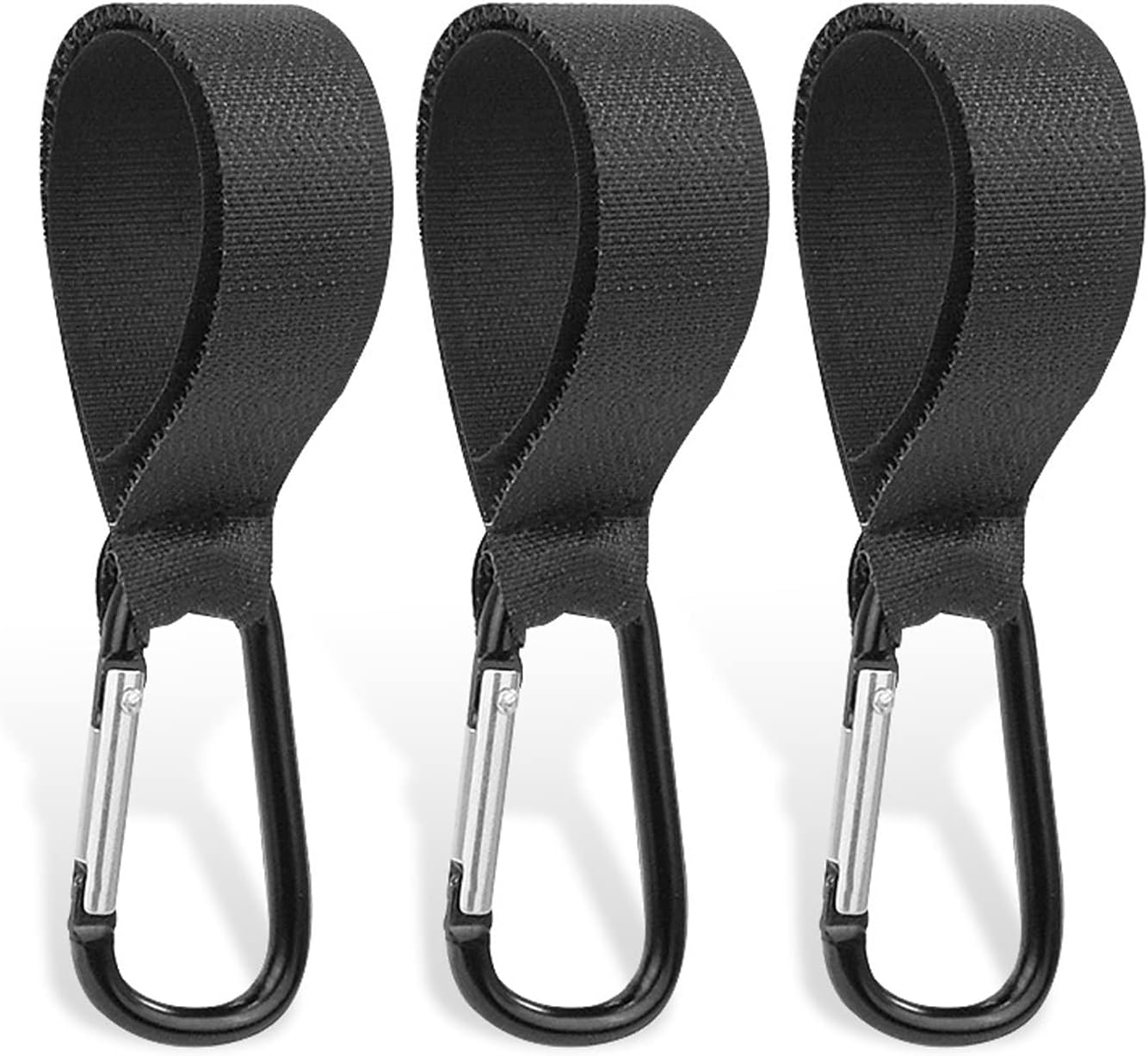 2Pcs Pram Hooks, Baby Stroller Hooks, Universal Clip Carrier Hanger for Shopping Bag and Baby Change Bag (Black) image number 3