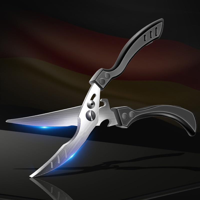 Heavy Duty Kitchen Chicken Shears with Anti-Slip Handle & Safety Lock Rust Proof Bone Cutting Scissors for Cutting Chicken & Chopping Vegetables image number 4