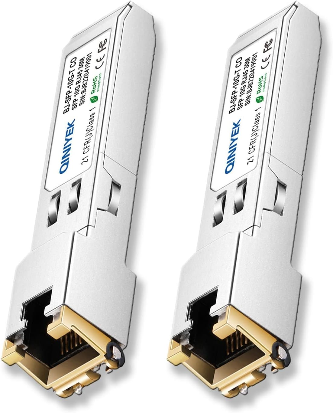 [Pack of 1] 1.25/2.5/5/10G-T SFP+ to RJ45 Transceiver, Copper Ethernet Module, Compatible for Cisco SFP-10G-T-S, Mikrotik S+RJ10, Ubiquiti UF-RJ45-10G, Netgear AXM765, Netgear, Tp-Link, Fortinet, 30M