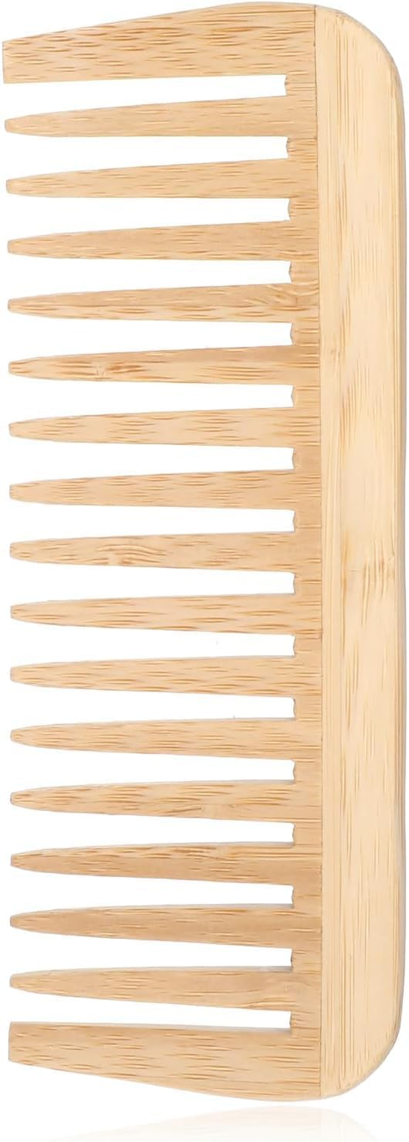Bamboo Wide Tooth Comb, Large Hair Detangling Comb, Natural Wooden Combs for Hair, Beard, Mustache, Travel-Friendly, Hand Polished, No Handle Design (Bamboo, One Size) image number 2