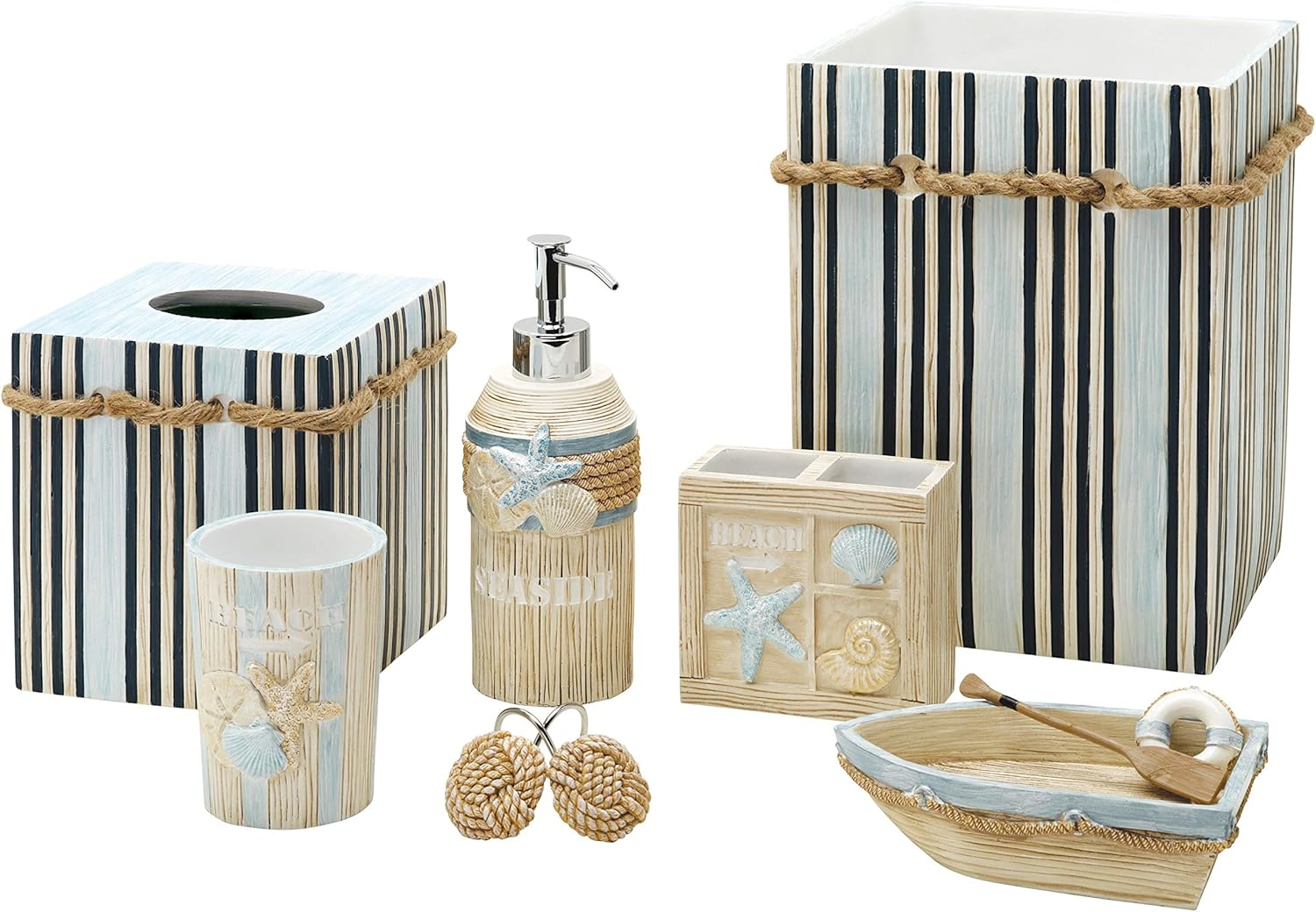 Zenna Home Toothbrush Holder Seaside Serenity Bath Accessories, 1 Count (Pack of 1) image number 6