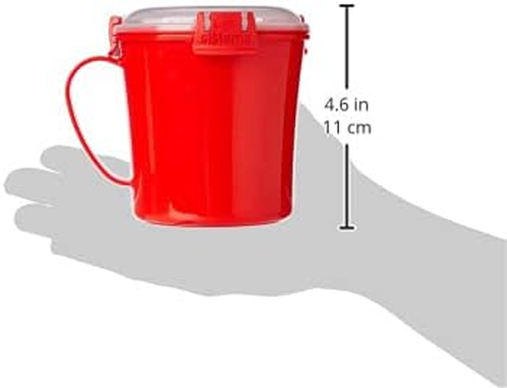 Sistema Microwave Collection Soup Mug 22.1 Oz, Red image number 4