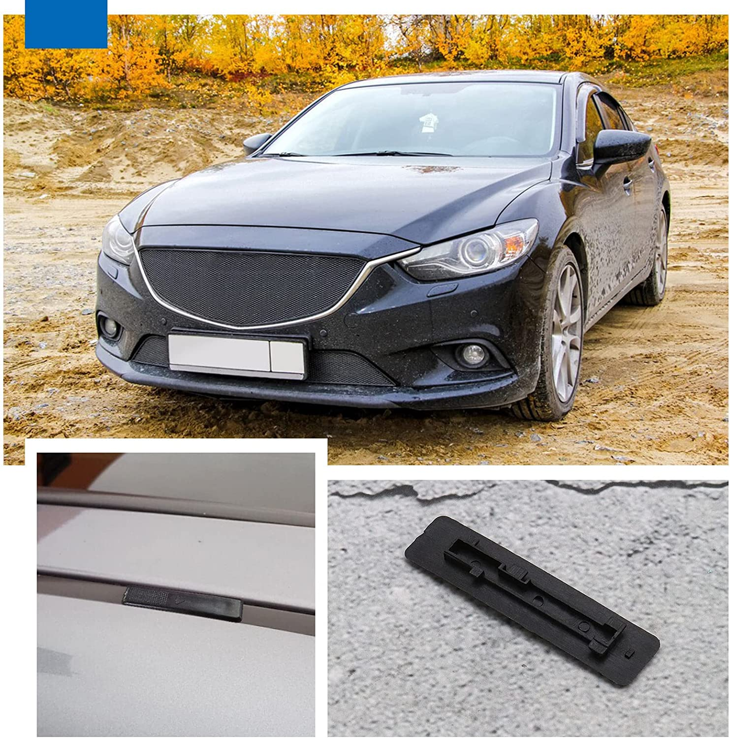 Emsea 8Pcs Car Top Roof Sink Chuck Covers Black GJ6A505A1 Roof Trim Moulding Covers Roof Rack Clip Compatible with 2 3 5 6 CX7 CX9 Auto Replacement Parts image number 1