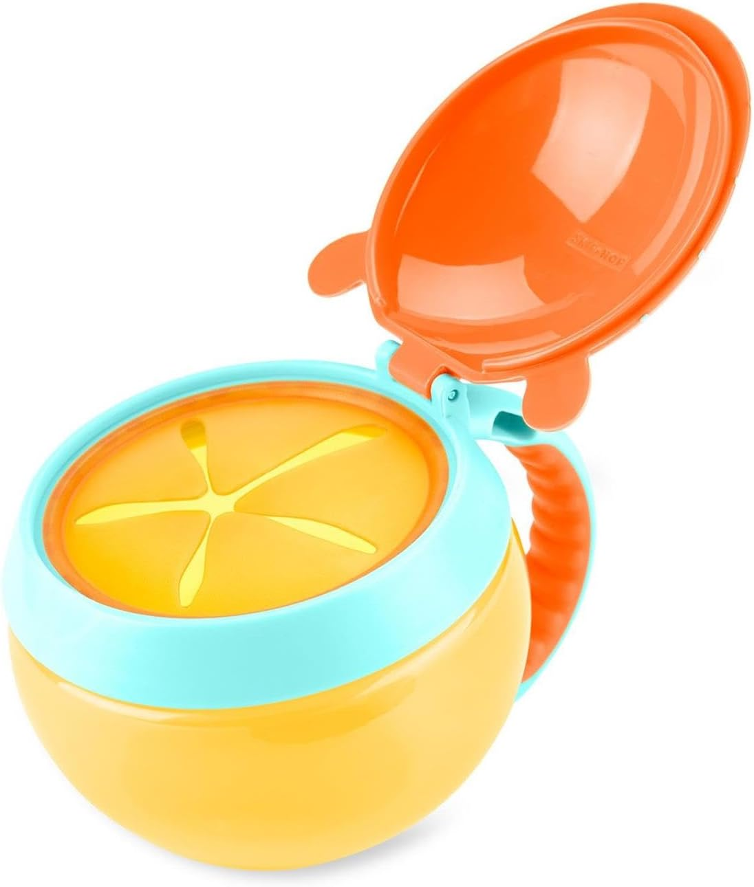 Skip Hop Baby Snack Cup with Lid - Insulated Toddler Food Container for Kids - No-Spill Baby Snack Cups for Travel, Bpa-Free Baby Food Storage Container with Handle - Lion Design