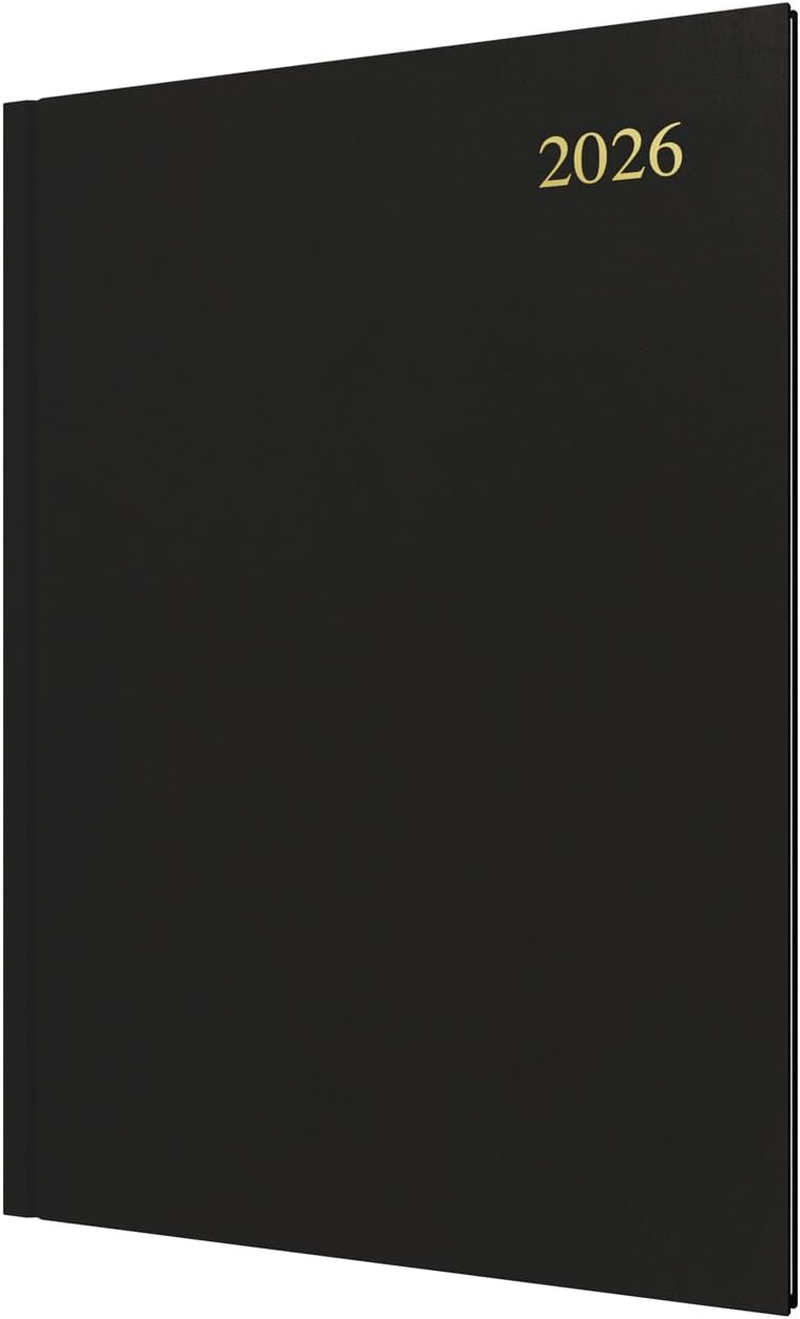 Collins - Essential 12 Month 2026 Diary/Planner, Week to View, A4 Hard Cover - Black image number 1
