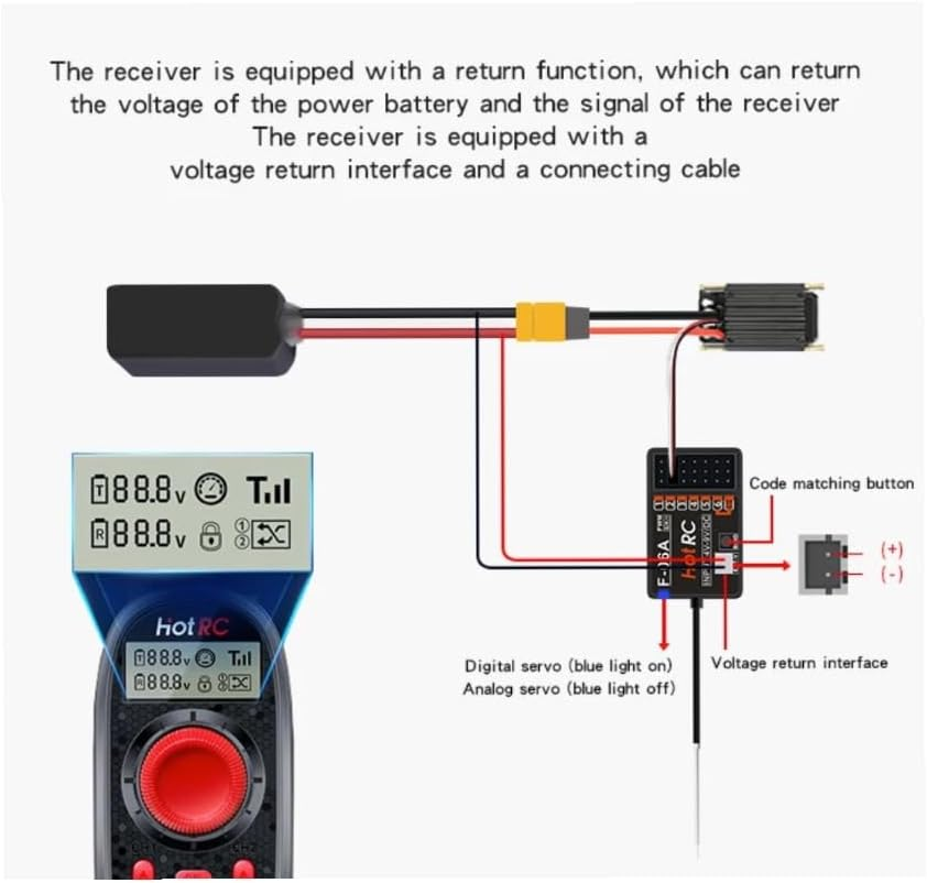 DS-600 RC Transmitter and Receiver 6CH 2.4Ghz Remote Controller with PWM 6 Channel Receiver for RC Boat Car Track with Rechargable Battery Build In image number 1
