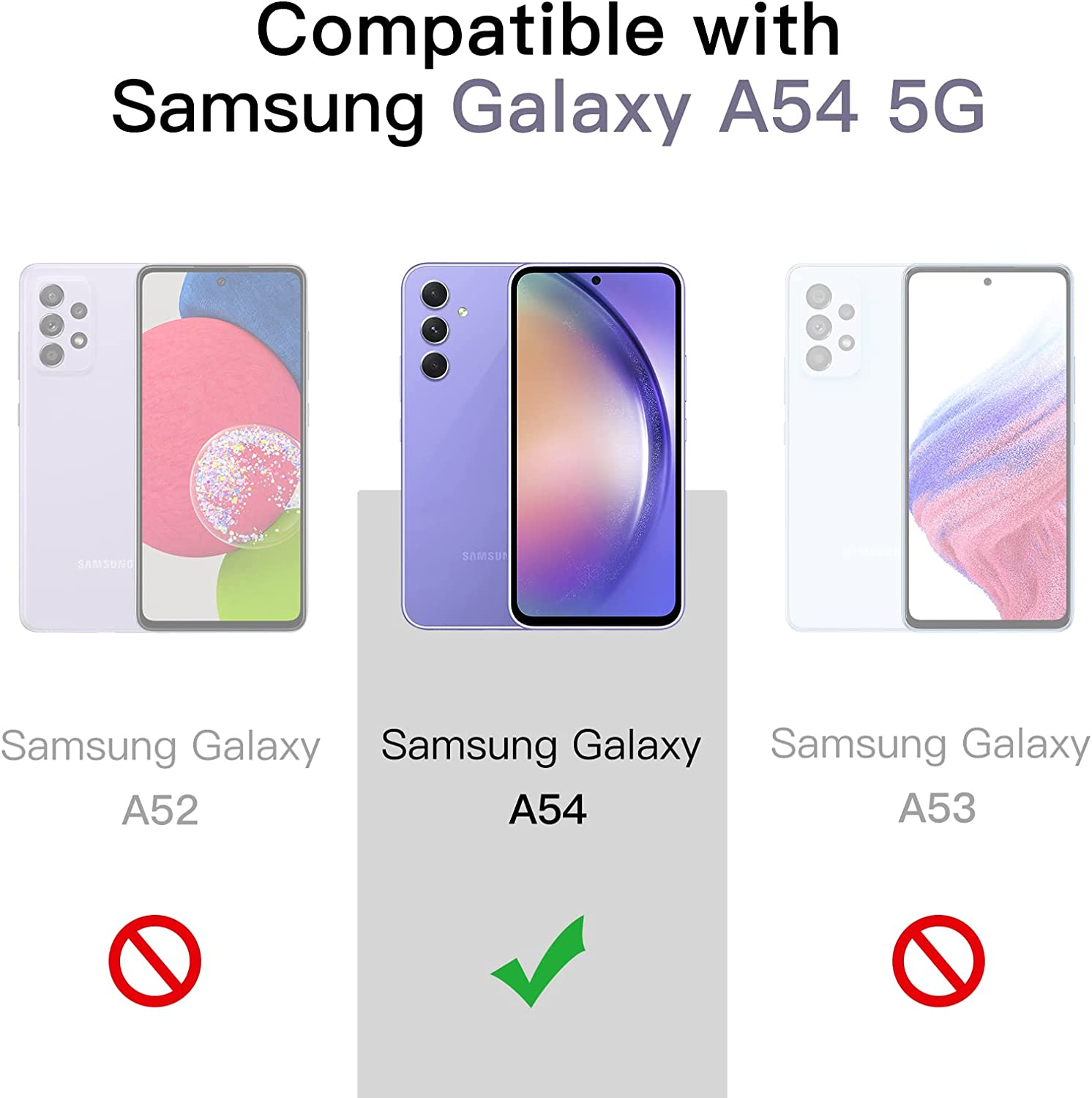 Jetech Matte Case for Samsung Galaxy A54 5G 6.4-Inch, Frosted Translucent Back Protective Slim Phone Cover, Anti-Fingerprints (Lilac) image number 1