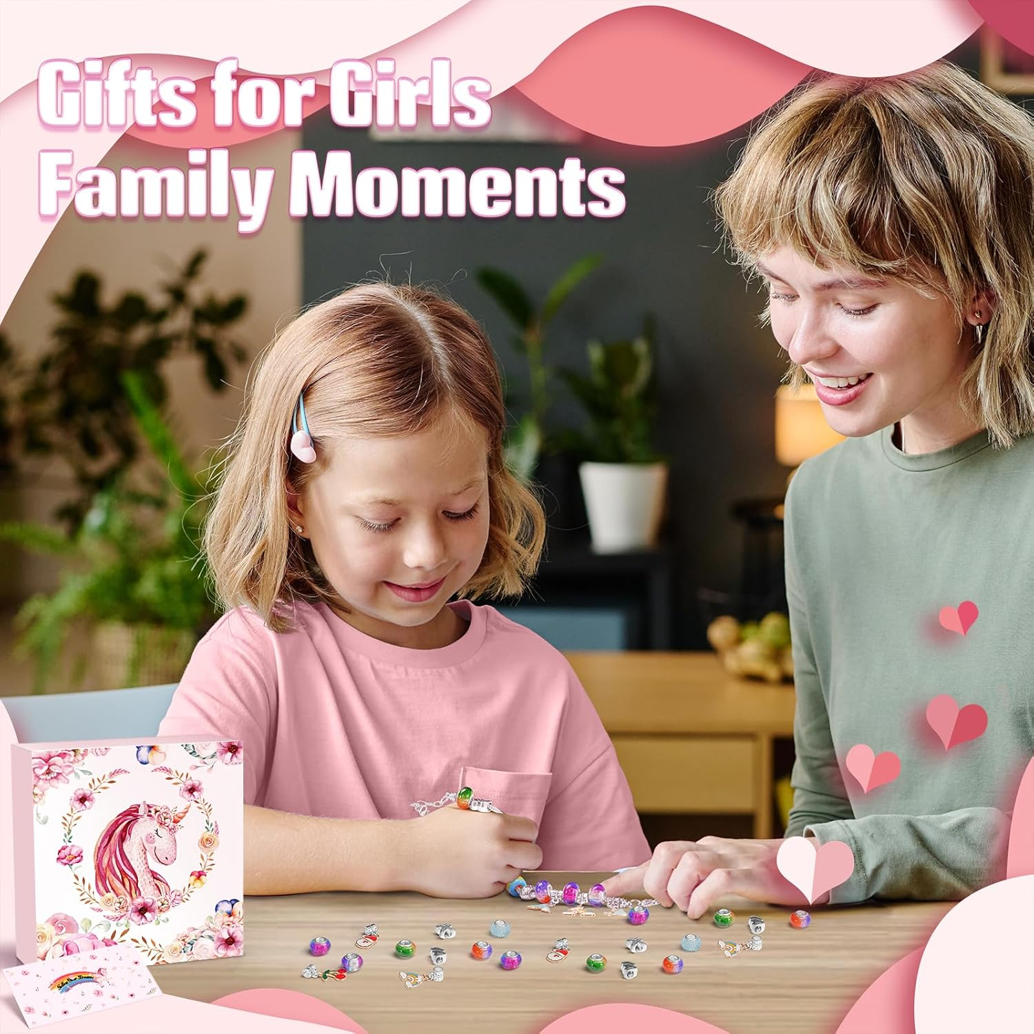 ZOOI Unicorn Gifts for Girls Gifts for 5-12 Year Old Girls, Gifts for Teenage Girls Gifts, Girls Birthday Presents, Charm Bracelet Making Kits for Girls, Jewellery Making Kit Arts and Crafts for Kids image number 6