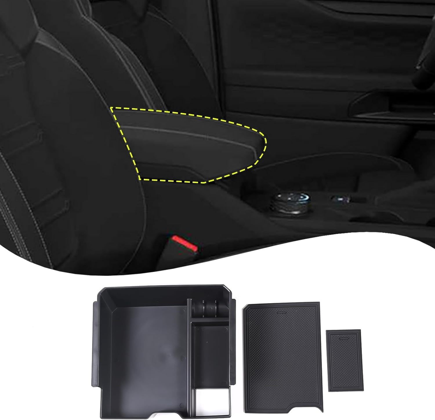 Car Center Console Armrest Box Storage Box Tray Compatible with Ford Everest/Ranger 2023 image number 2