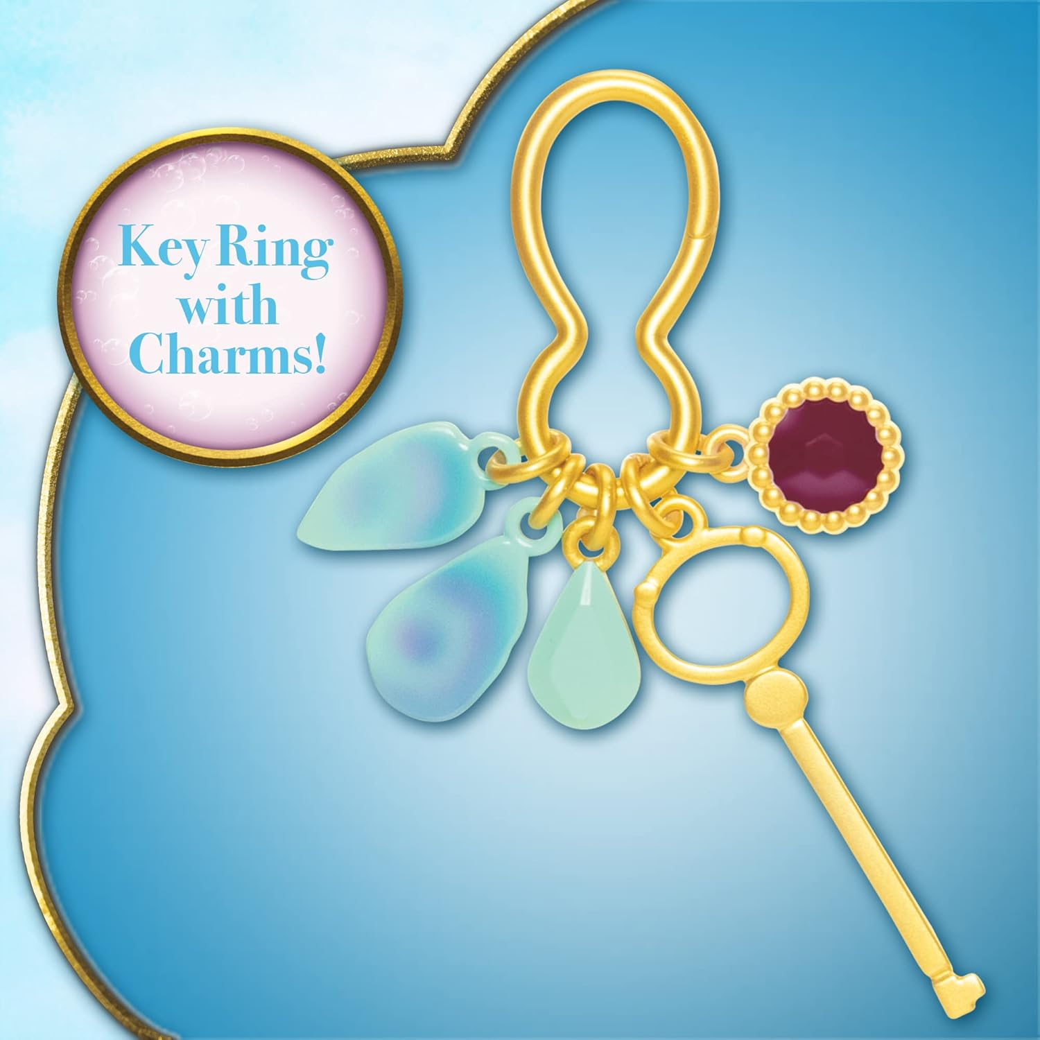 Disney the Little Mermaid Ariel Treasure Bag with Detachable Key Ring & Charms, Expanding Spy Glass, Compass and Dinglehopper Fork! Pretend Play Toys for Girls image number 6