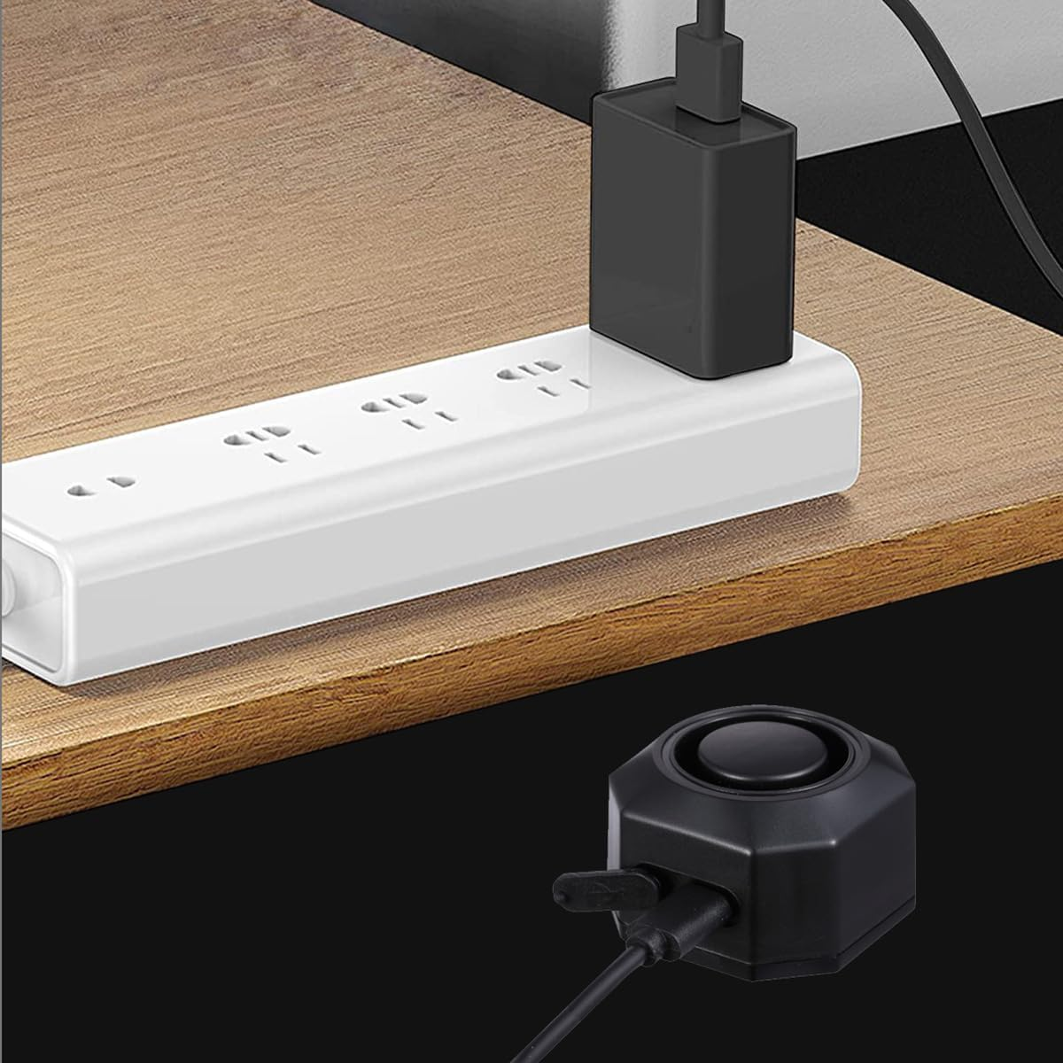 Meichoon Bike Alarm Rechargeable Wireless Vibration Motion Sensor Waterproof with Remote Control Anti-Theft Burglar System 110Db for Bicycle Motorcycle Scooter Vehicle Trailer Car image number 3