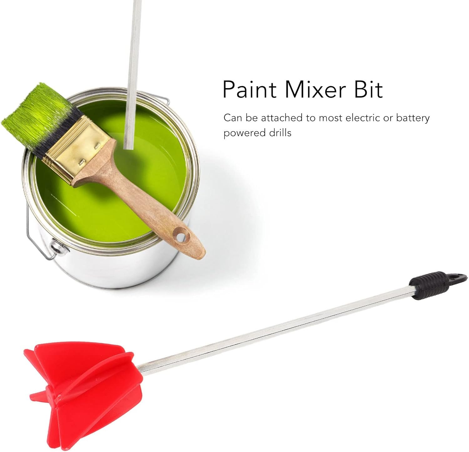 Mixer Attachment, Reusable Paint Mixer Bit ABS Bending Resistant Fast Mixing Easy to Install Mixer Drill Attachment Mixing Tool for Mixing Resin Painting Ceramic Glaze image number 5