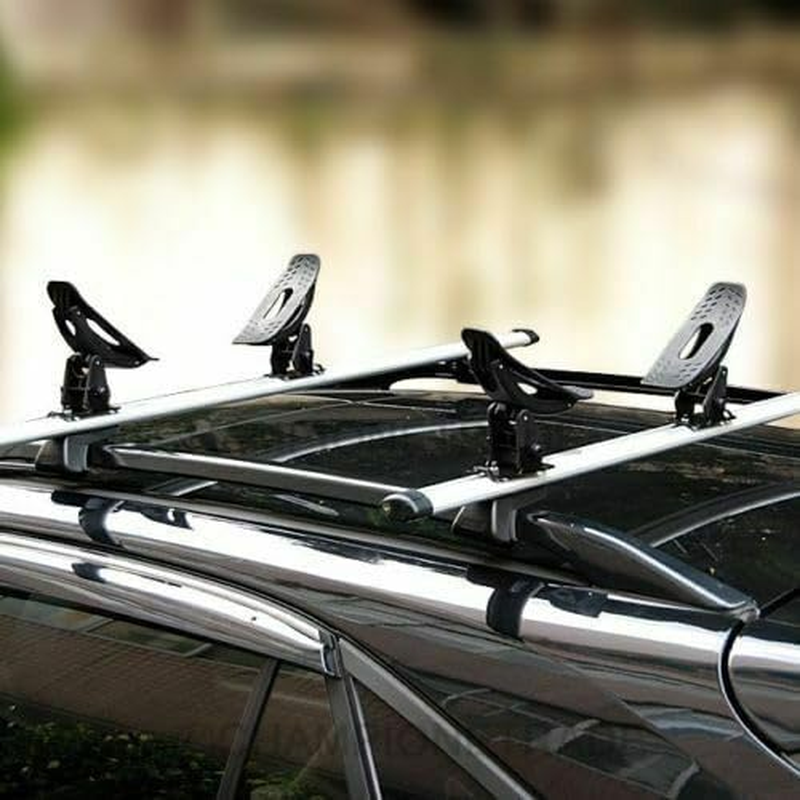 Leona Co Kayak Roof Racks Universal 4 Saddles Kayak Carrier Mount Roof Top Mounted on Roof Racks for Canoe Boat Paddle Board Surfboard Car SUV Crossbar image number 2
