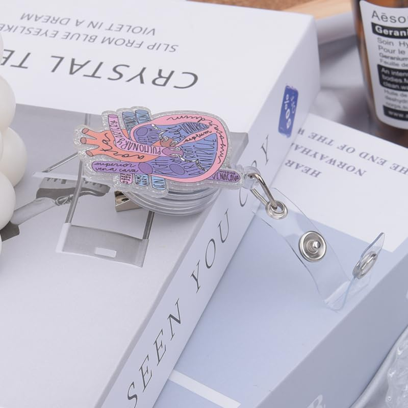 Nurse Badge Reel Holder Clip Id Badge Card Holder for Nurses Name Tags Badge Holders Reels Badge Holder Retractable Clip for Nurses Teachers Doctors Cardiac Name Badge Holder image number 5