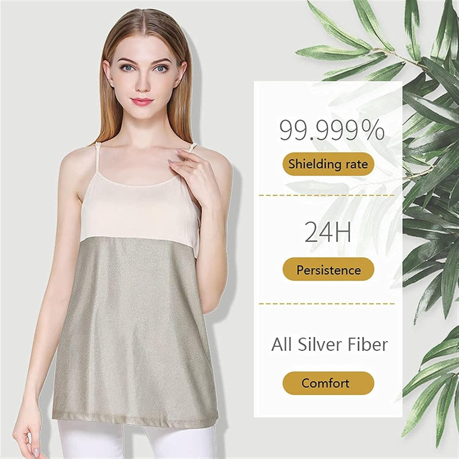 Maternity Wear, Shielding Radiation Suit anti Electromagnetic Household Appliances Pregnancy Protection Apron Clothes(Beige,Xxlarge) image number 5