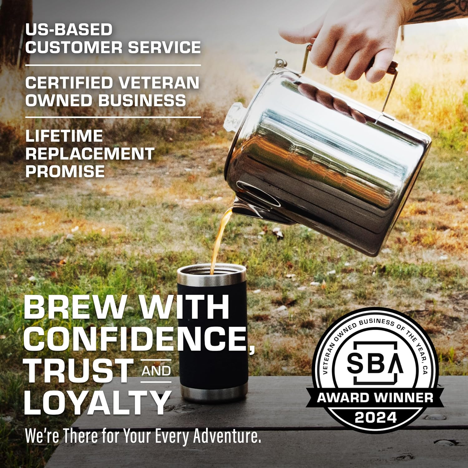 COLETTI Bozeman Camping Coffee Pot &ndash; Coffee Percolator &ndash; Percolator Coffee Pot for Campfire or Stove Top Coffee Making &ndash; 9 CUP image number 5