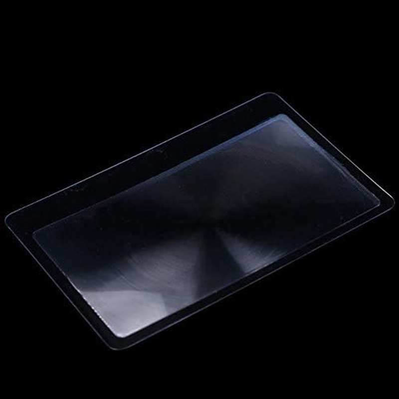1/10PCS 3X Magnifier Magnification Magnifying Fresnel Lens Pocket Credit Card Size Transparent Magnifying Glass (Size : 10Pcs) image number 4