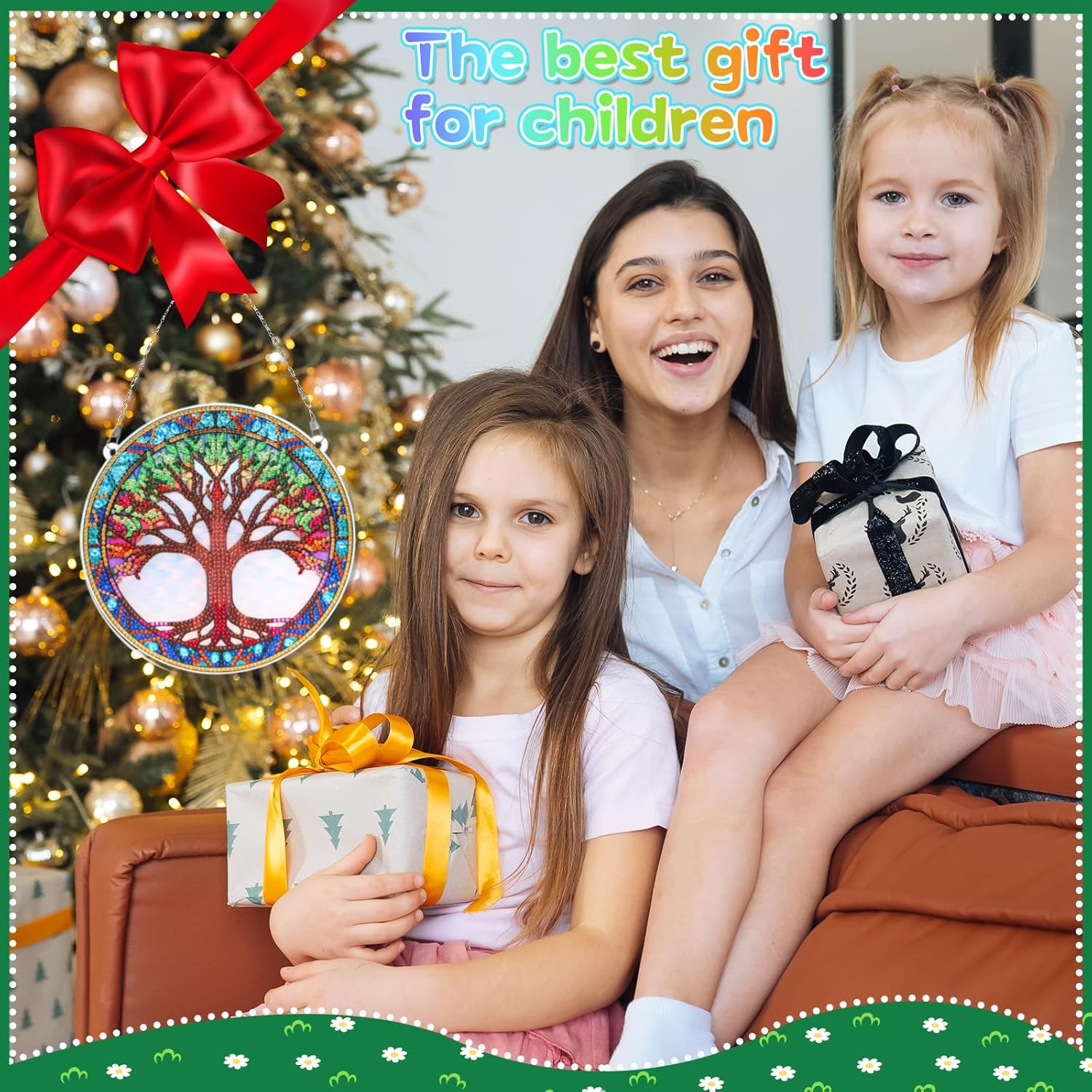 Suncatcher Diamond Art Kits with Tools, Tree Suncatchers for Windows, Diamond Hanging Gifts for Girls, Tree of Life Stained Glass Wall Hanging for Home Decor (Tree) image number 4