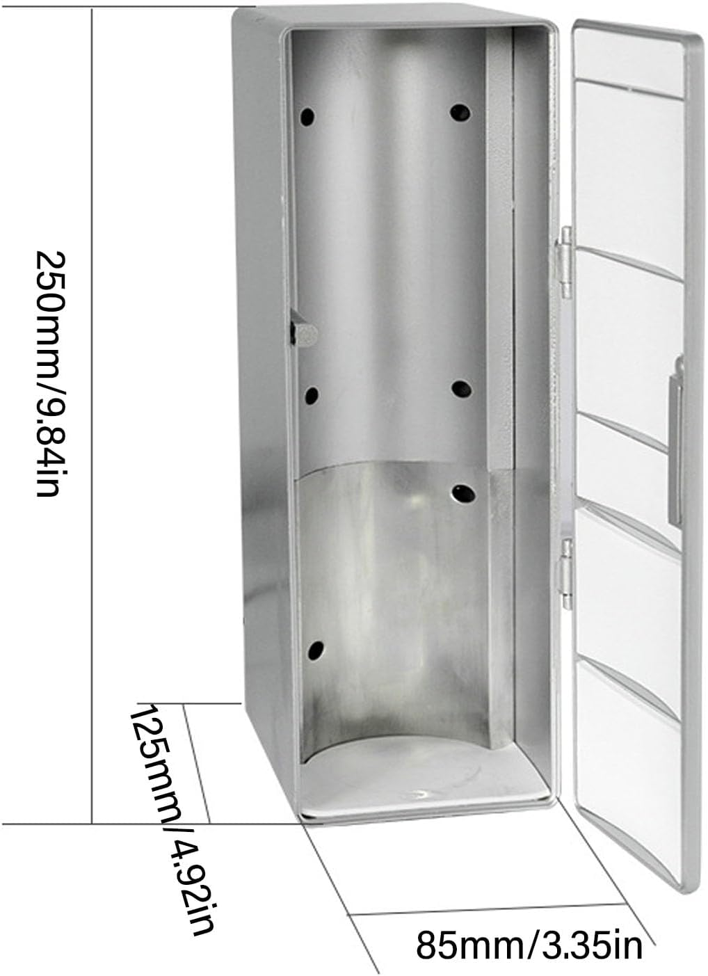 Mini Fridge, 2 Can Portable Refrigerator, 9 X 5 X 3.3Inch USB Freezer, Thermoelectric Cooler and Warmer Little Tiny Fridge for Bedroom, Cosmetics, Computer, Car image number 3