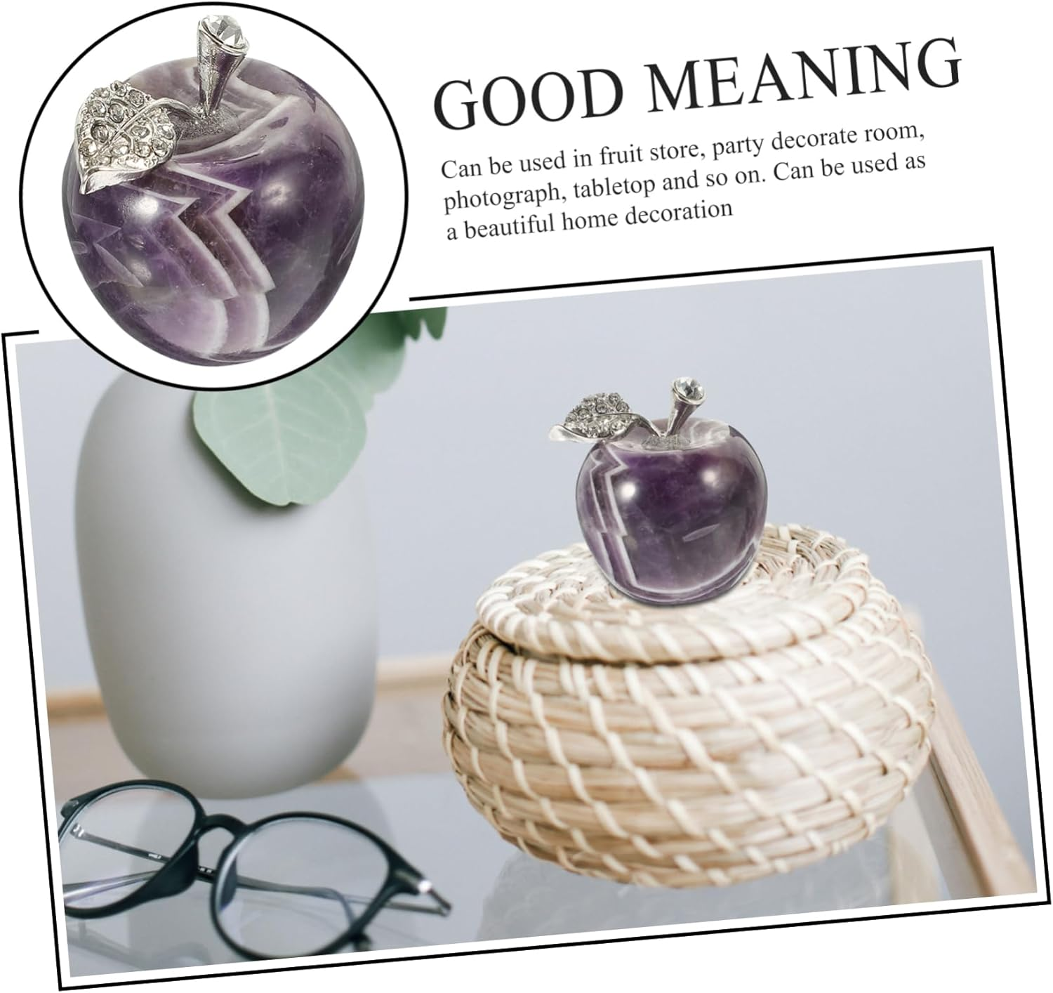 Crystal Ornament Desktop Home Decor Christmas Decoration Fake Crystal Crafts Model Decor image number 1