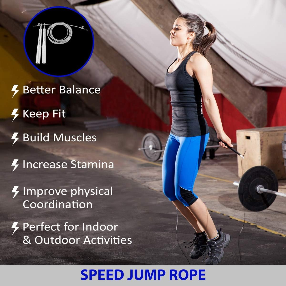 Resistance Exercise Booty Bands & Core Gliders & Jump Rope Set, Ab Floor Slider Discs W/ Double Side, Fitness Hip Circle Bands, Speed Jump Rope Crossfit for Men and Women Gift, Full Body Workout Fitness Exercise image number 4