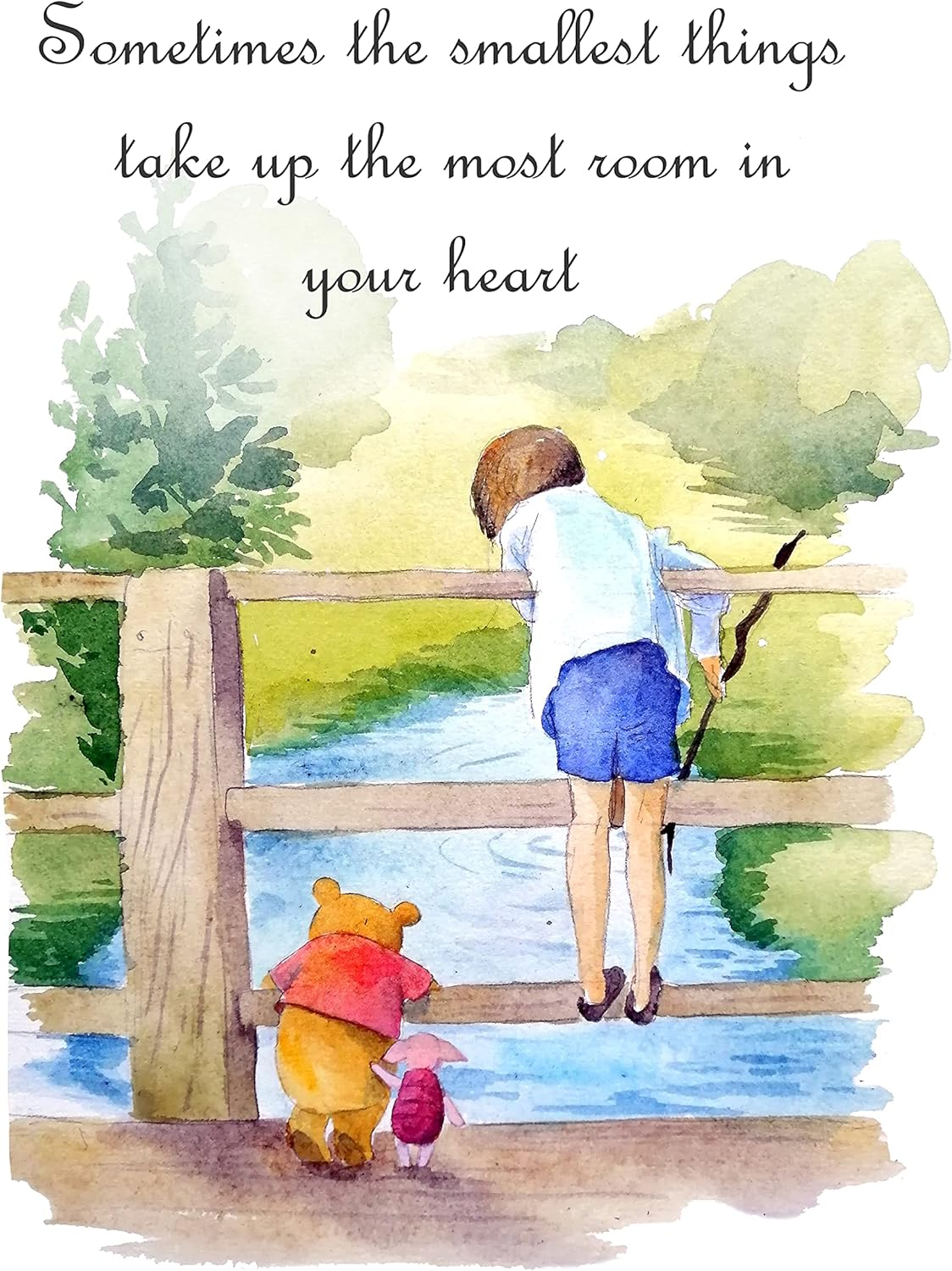 Tinymollo Winnie the Pooh Wall Decor &ndash; Unframed Set of 6 Prints, 8X10 Inch, Hand Painted Nursery Wall Decor for Boys and Girls, Kids, Baby&rsquo;S Nursery Decor Playroom Classic Pooh Bear Friends Piglet image number 5