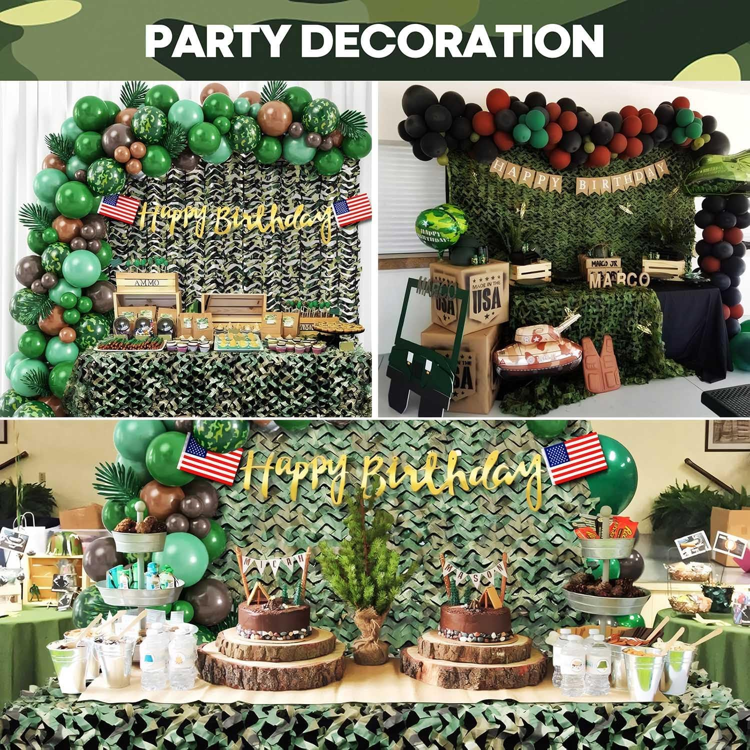 Camo Netting,Camouflage Net Sunshade Mesh for Hunting Blinds,Military Decor,Garden Shade,Car Concealment,Party Backdrop &ndash; Lightweight,Durable,For Outdoor Use image number 1