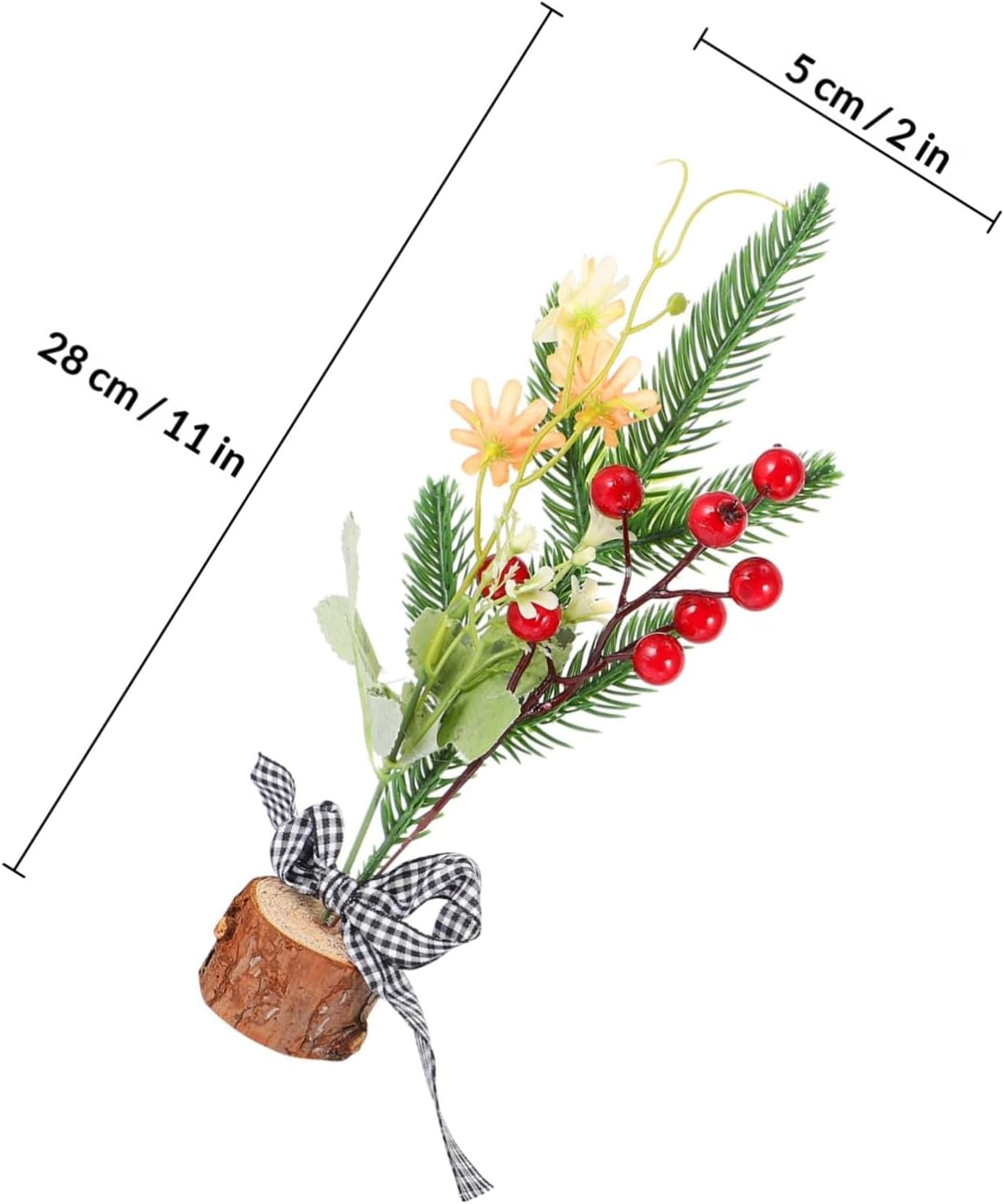 2Pcs Mini Christmas Tree Ornaments for Desktop Xmas Mini Artificial Tree Tinsel image number 4