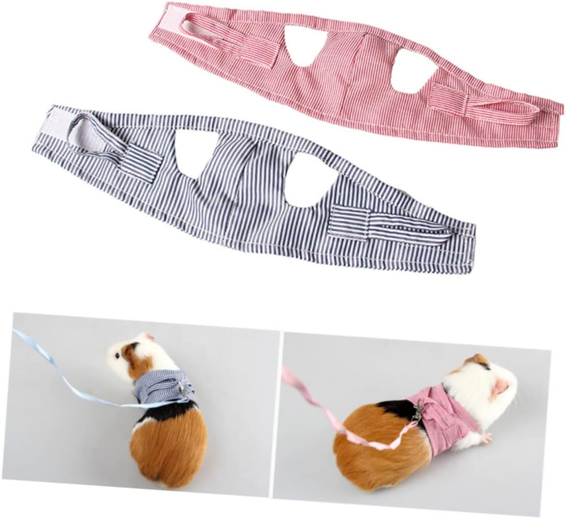 Minkissy Small Pet Harness Guinea Pig Leash Chest Strap Blue Size S for Outdoor Walking Hedgehog Pet Supplies image number 3