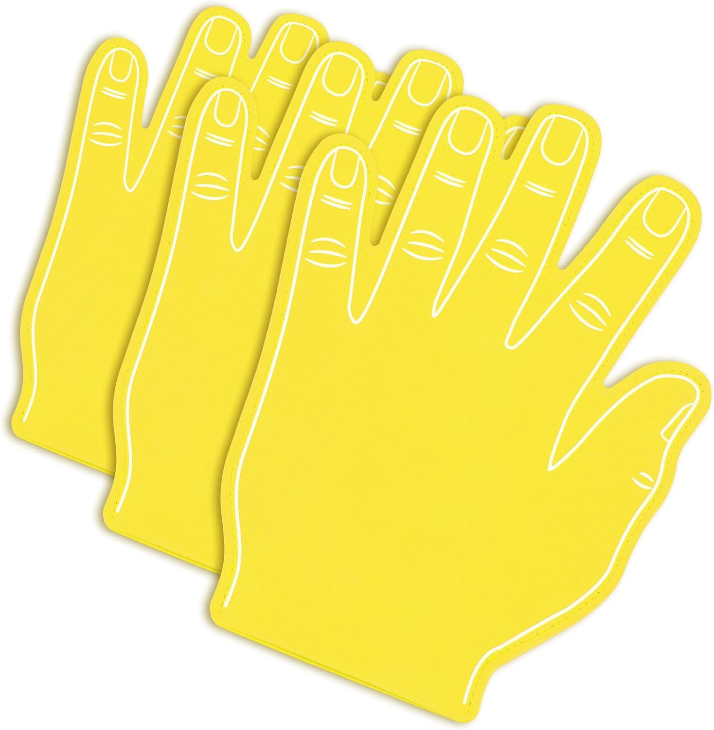 Sotiff 3 Pcs 16 Inches Giant Foam Hand High Five Foam Finger Cheerleading Foam Fan Finger Foam Hand Pompom for Sports Events Games Celebration image number 3