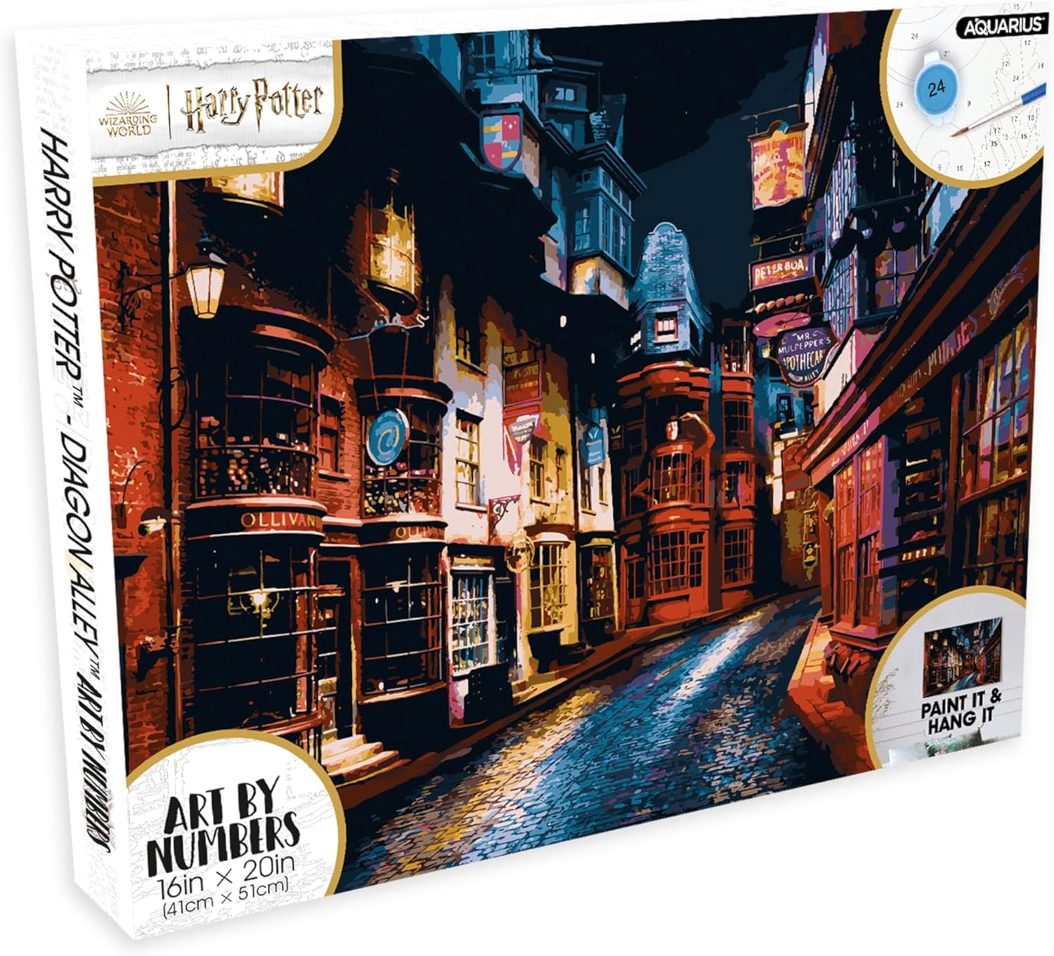 AQUARIUS Harry Potter Diagon Alley Art by Numbers - 16 X 20 Inches Harry Potter Themed Paint by Number for Adults & Kids - DIY Color by Number Paint Kit for Beginner - Officially Licensed image number 5