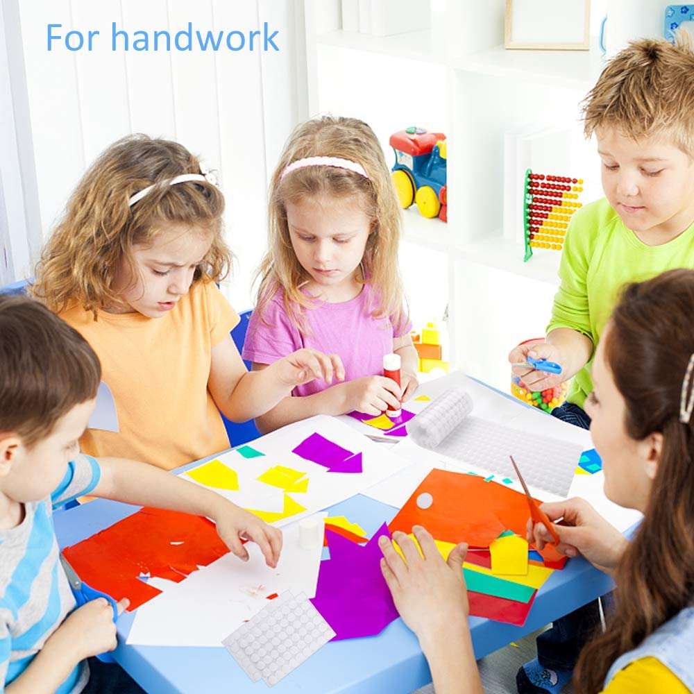 1008Pcs 2/5" （10Mm） Diameter Sticky Back Coins Hook and Loop Self Adhesive Dots Tapes，White - Black/White image number 6