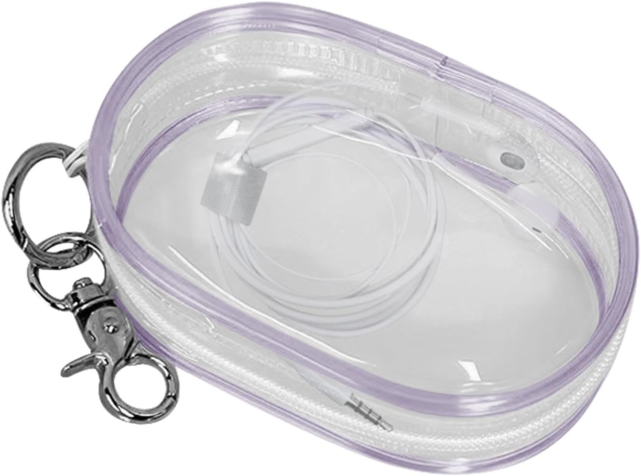 Transparent Cable Case, Clear Charging Cable Case,Clear Case | Mobile Phone Charger Storage Organizer,Compact Cable Tranpa Case, Purple, Riferimento Alla Descrizione, Please Refer to Description