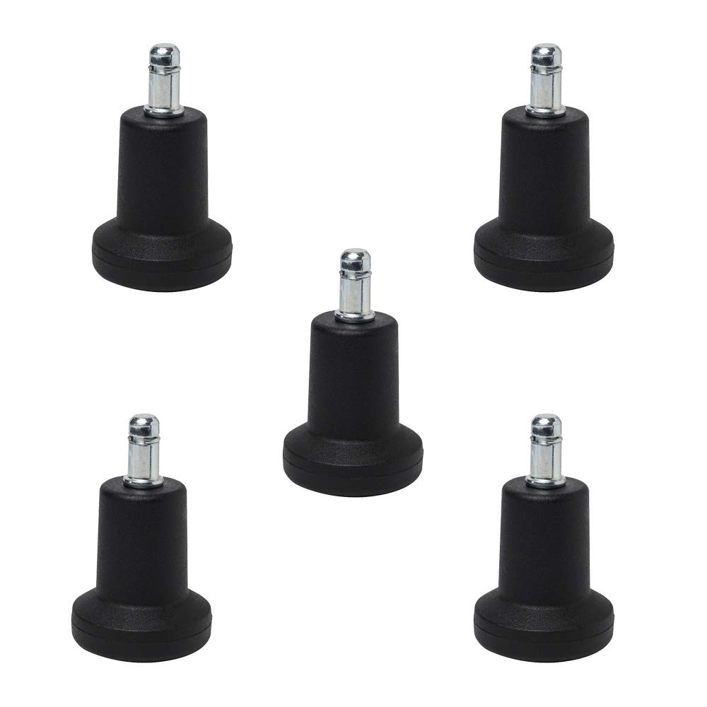 5PCS High Profile Bell Glides 2.5" Replacement Office Desk Chair or Stool Swivel Caster Wheels,Easy Conversion from Wheeled Casters to Stationary Feet to Protect Wood or Hardwood Floor image number 2