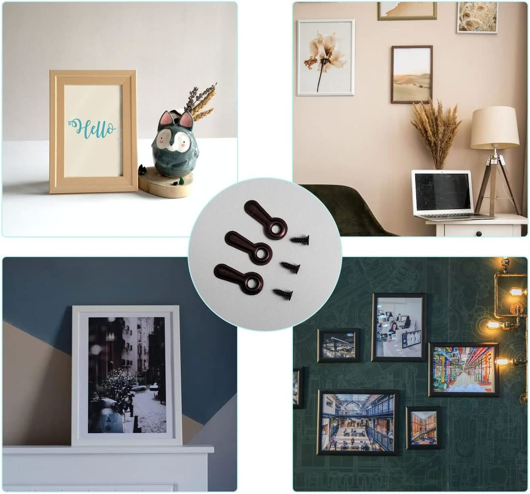 100 Pieces Metal Picture Frames Turn Button Fasteners with 100 Pieces Screws, Picture Frame Hardware Backing Clips Picture Turn Button Frame Picture Turn Button Fasteners Set