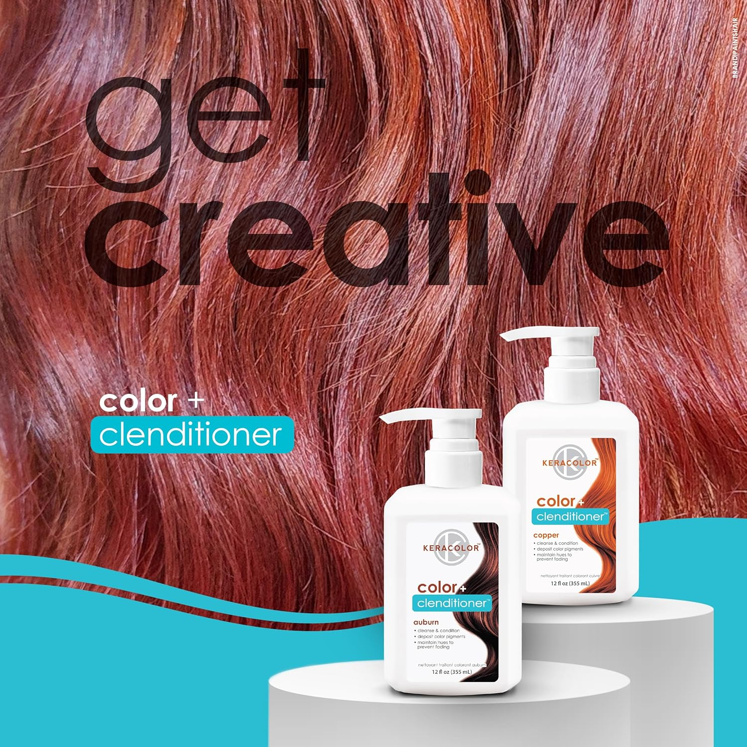 KERACOLOR Clenditioner for Brunettes PURPLE Dye, Semi Permanent Hair Color Depositing Conditioner, Cruelty-Free, 12 Fl Oz (Pack of 1) image number 5