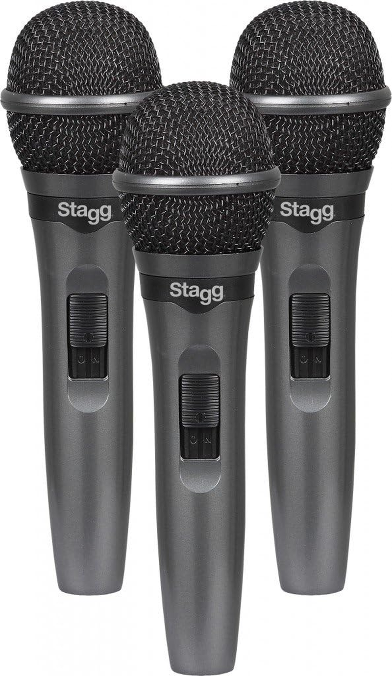 Stagg SDMP10 Multipurpose Cardioid Dynamic Microphone 3-Pin XLR Connection, Vocal and Instrumental Microphone.