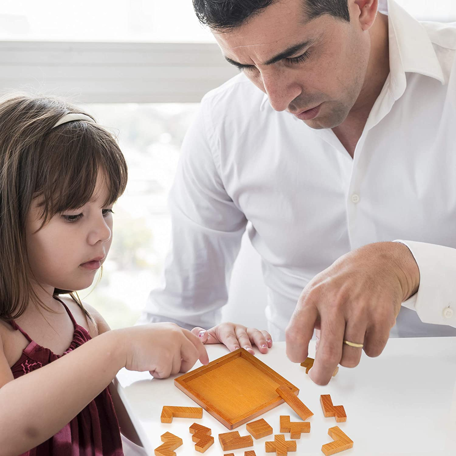 Sharp Brain Zone Wooden Brain Teaser Puzzles for Kids Children & Adults | Challenging Puzzles | Pentominoes Brain Teasers Games | Suitable for Ages 6 and Above image number 4