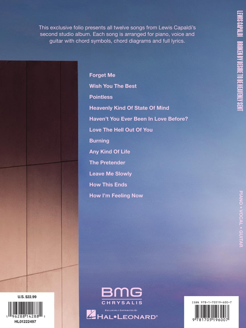 Lewis Capaldi - Broken by Desire to Be Heavenly Sent: Piano/Vocal/Guitar Songbook image number 1
