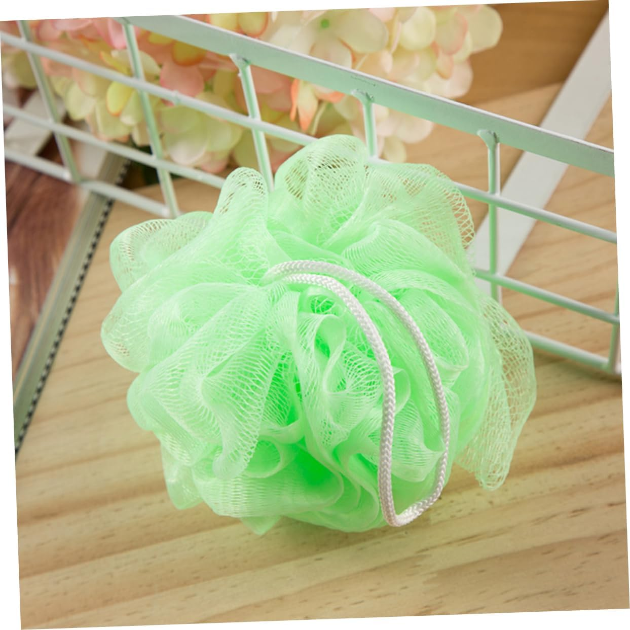 16Pc Bath Ball Collection Shower Balls Flowers Mesh Net Scrubbers Soft Comfortable Reusable Bath Accessories image number 5