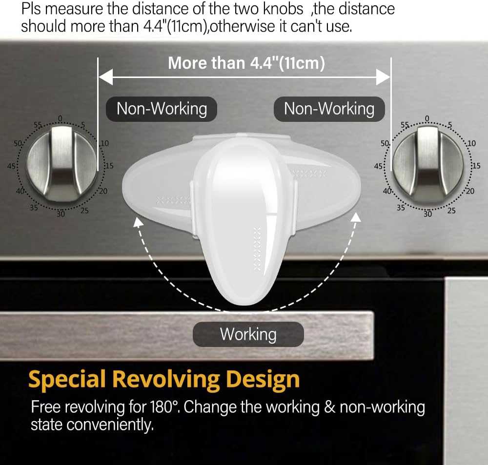 EUDEMON Childproof Oven Door Lock, Oven Front Lock Easy to Install and Use Use Adhesive No Tools Need or Drill(1 Pack,White) image number 5