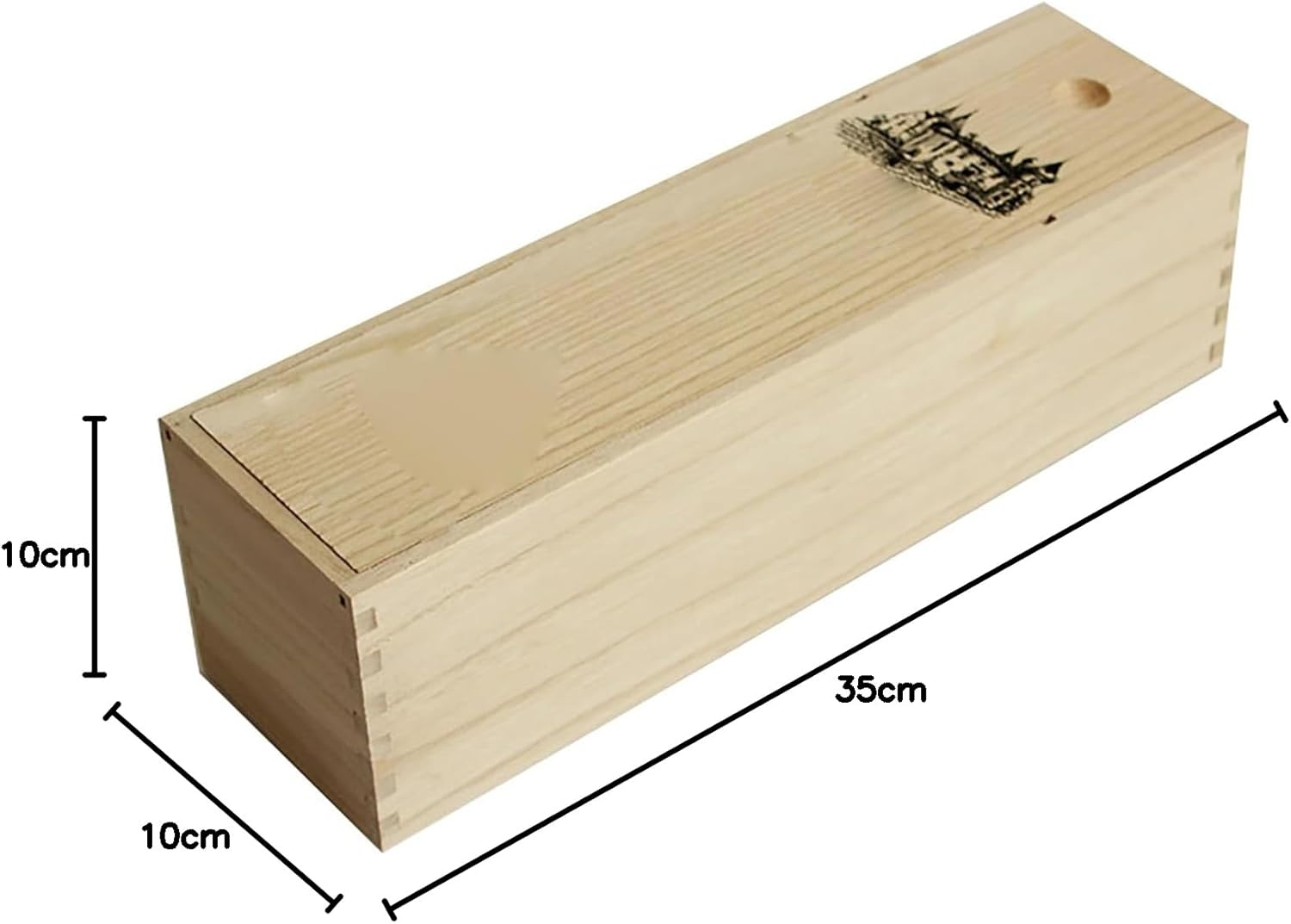 Wooden Wine Box, Wood Grain Single Wine Wooden Box Home Decor for Hotel, Single Bottle Wine Gift Boxes Decorative Storage Box for Birthday Party Gifts, Housewarming, Wedding image number 5
