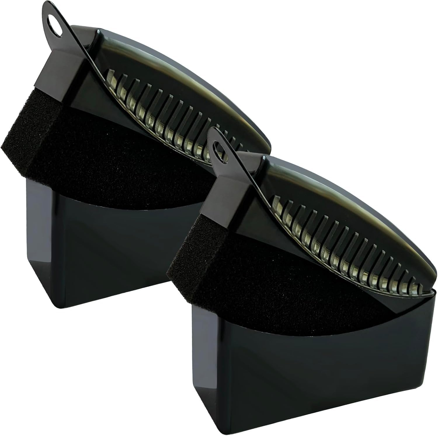 2Pcs Car Wheel Waxing Sponge and Tire Shine Applicator Pad - Dressing Applicator for Vehicle Tires, Black image number 1